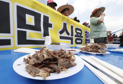 Es común que manifestaciones en contra del consumo de carne de perro se lleven a cabo en los tres días más calurosos.