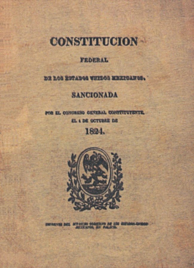 Resultado de imagen para 1824 primera constitucion de mexico